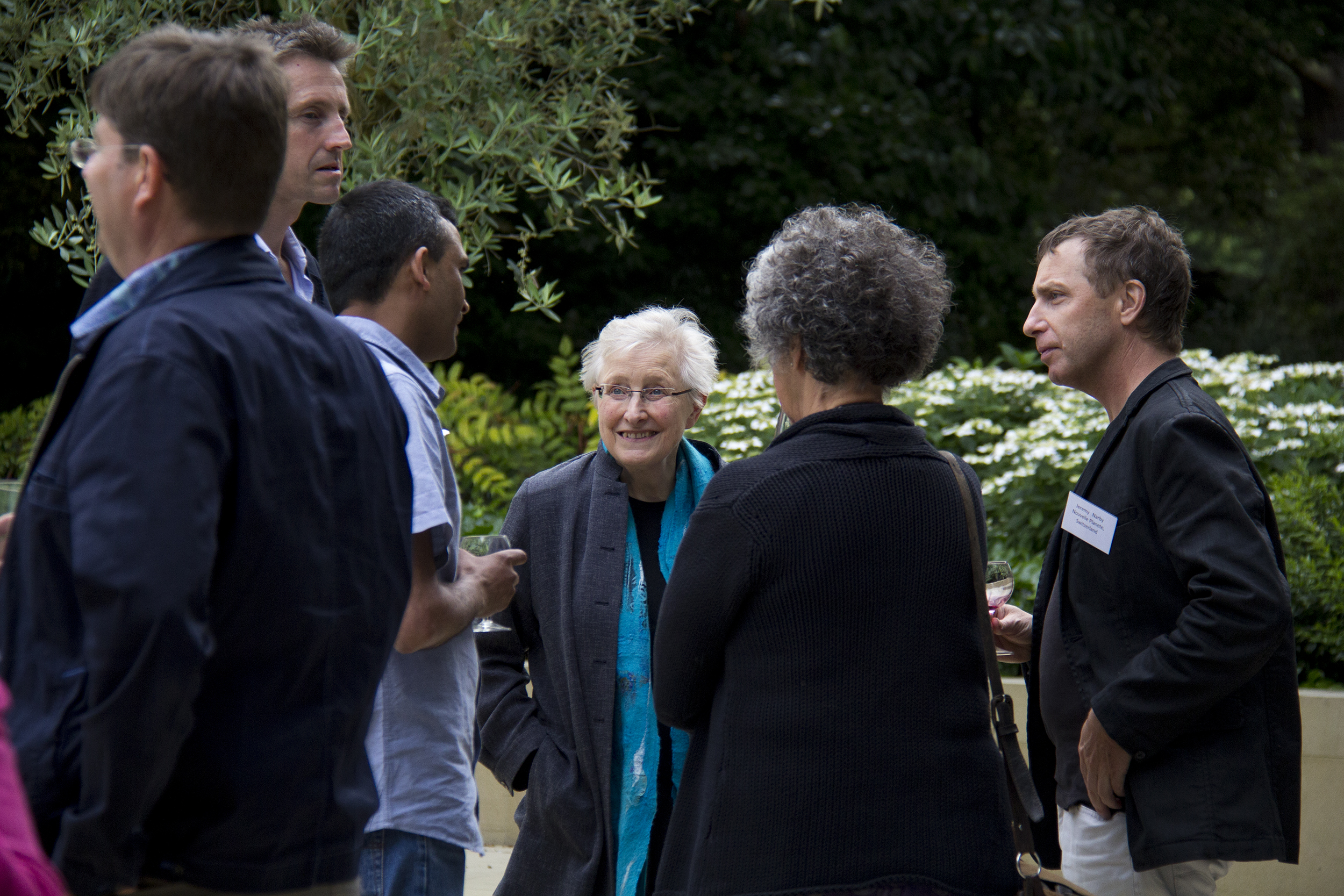 Dame Marilyn Strathern, Jeremy Narby, William Millken at the SLCU Evening Reception